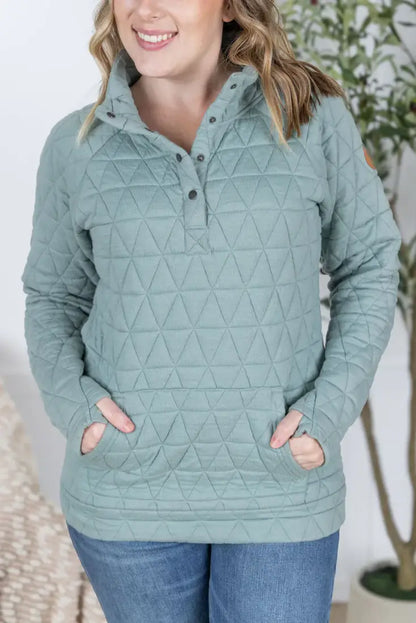 Michelle Mae Women’s Sage Quilted Pullover XSmall Women’s Pullover