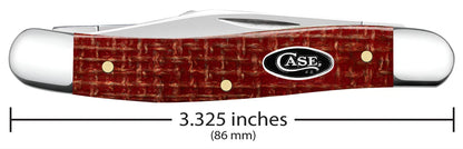 Case Dark Red Burlap Micarta Medium Stockman Knife