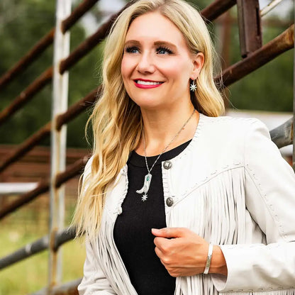 Montana Silversmiths Chiseled Boots & Spurs Turquoise Necklace Jewelry