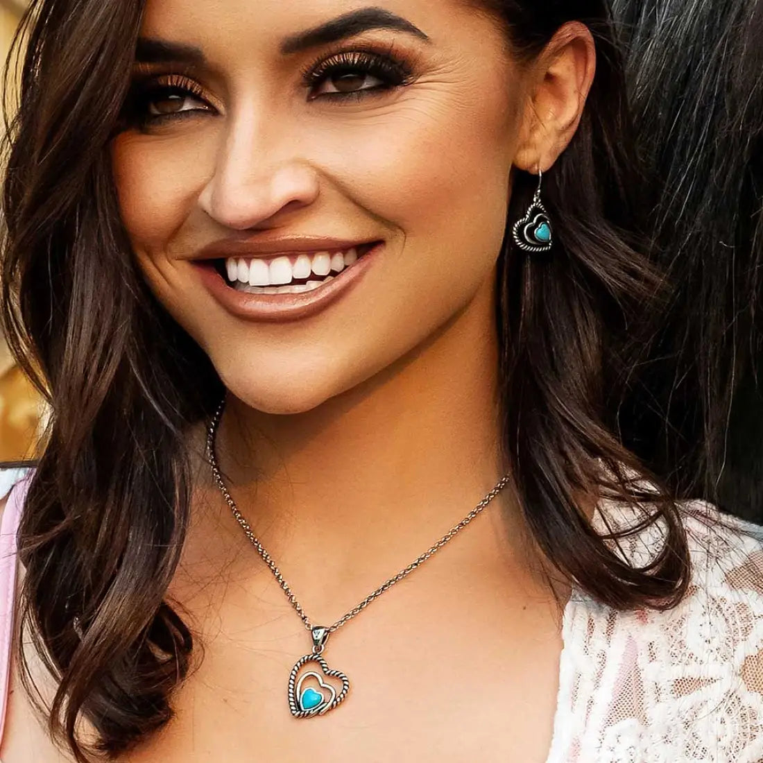 Montana Silversmiths Clearer Ponds Turquoise Heart Necklace Jewelry