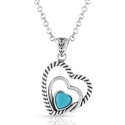 Montana Silversmiths Clearer Ponds Turquoise Heart Necklace Jewelry