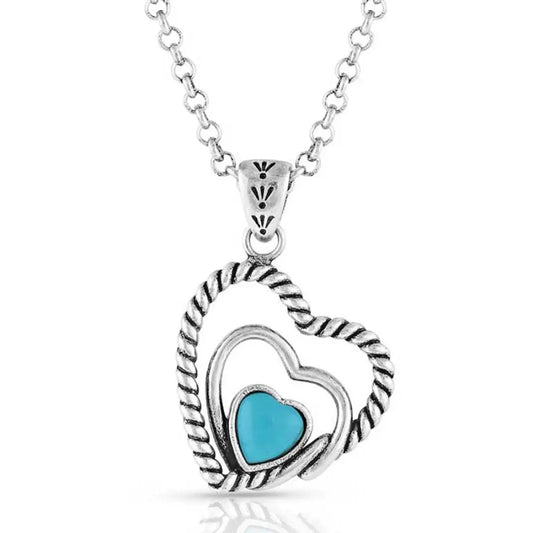 Montana Silversmiths Clearer Ponds Turquoise Heart Necklace Jewelry