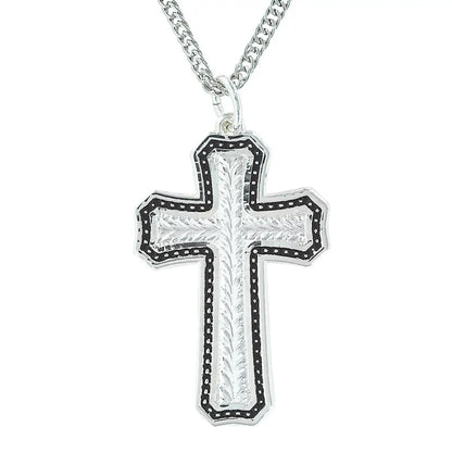 Montana Silversmiths Pinpoints and Wheat Cross Men’s Necklace Jewelry