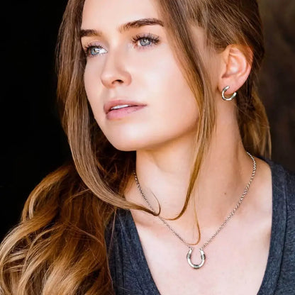 Montana Silversmiths Roped Horseshoe Crystal Jewelry Set Jewelry