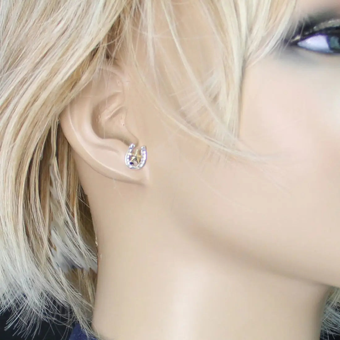 Montana Silversmiths Small Stars & Horseshoe Post Earrings Jewelry