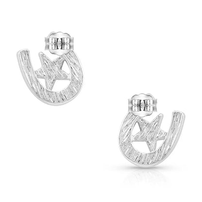 Montana Silversmiths Small Stars & Horseshoe Post Earrings Jewelry