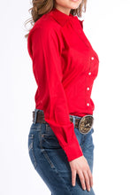 Load image into Gallery viewer, Cinch Women&#39;s Solid Red Western Shirt
