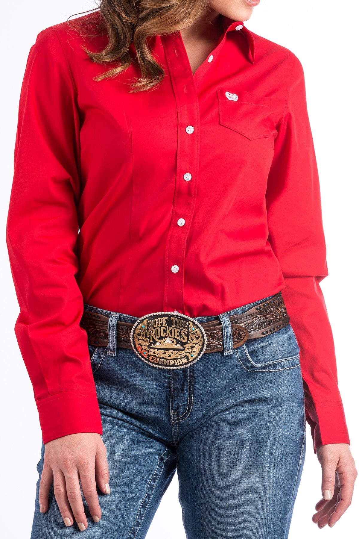 Cinch Women's Solid Red Western Shirt