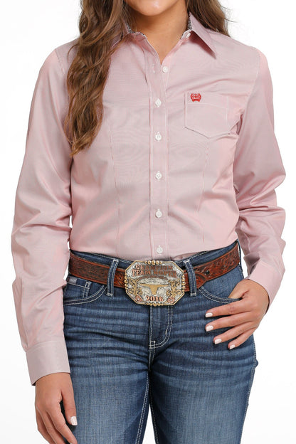 Cinch Women's Tencel Red MicroStripe Western Shirt