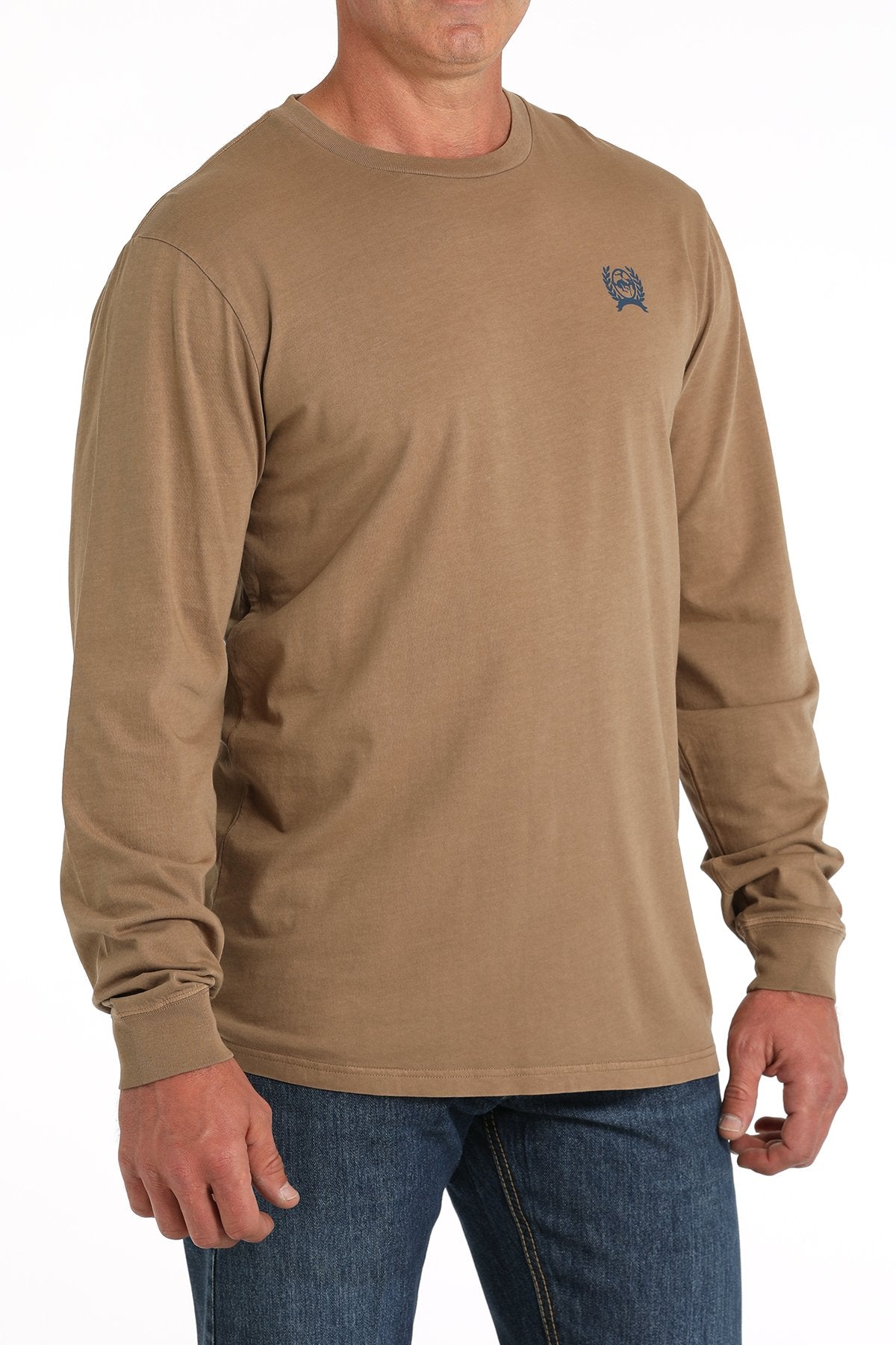 Cinch Men's Khaki Ranchin' Ain't Easy Long Sleeve T-Shirt