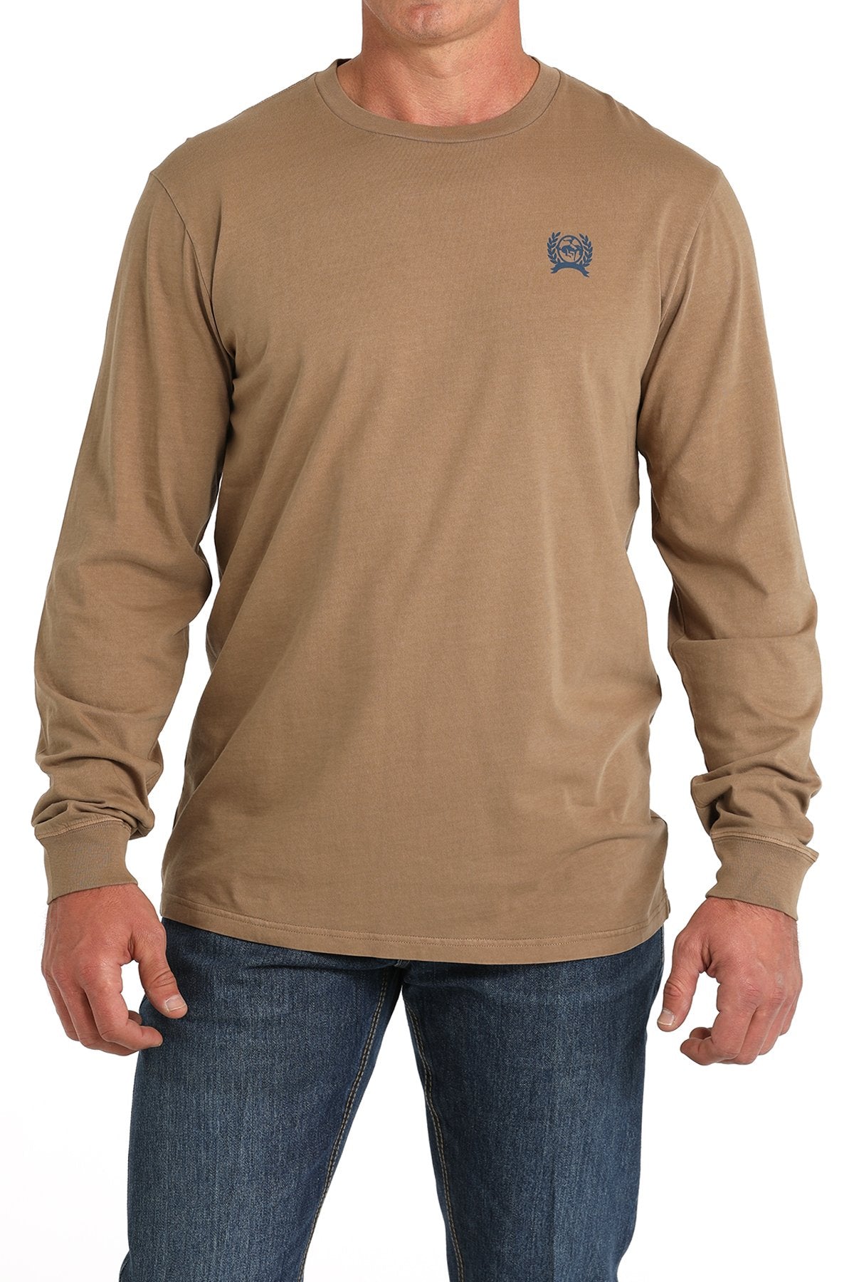 Cinch Men's Khaki Ranchin' Ain't Easy Long Sleeve T-Shirt