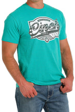 Load image into Gallery viewer, Cinch Men&#39;s Heather Green/Turquoise American Logo T-Shirt
