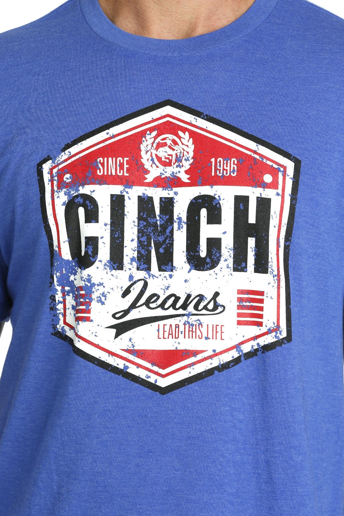 Cinch Men's Heather Royal Blue Cinch Shield T-Shirt