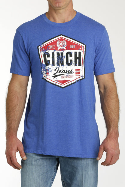 Cinch Men's Heather Royal Blue Cinch Shield T-Shirt