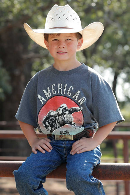 Cinch Boy's Charcoal American Rodeo T-Shirt