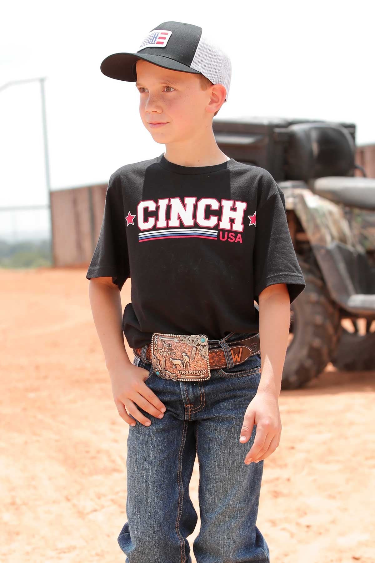 Cinch Boy's Black USA T-Shirt