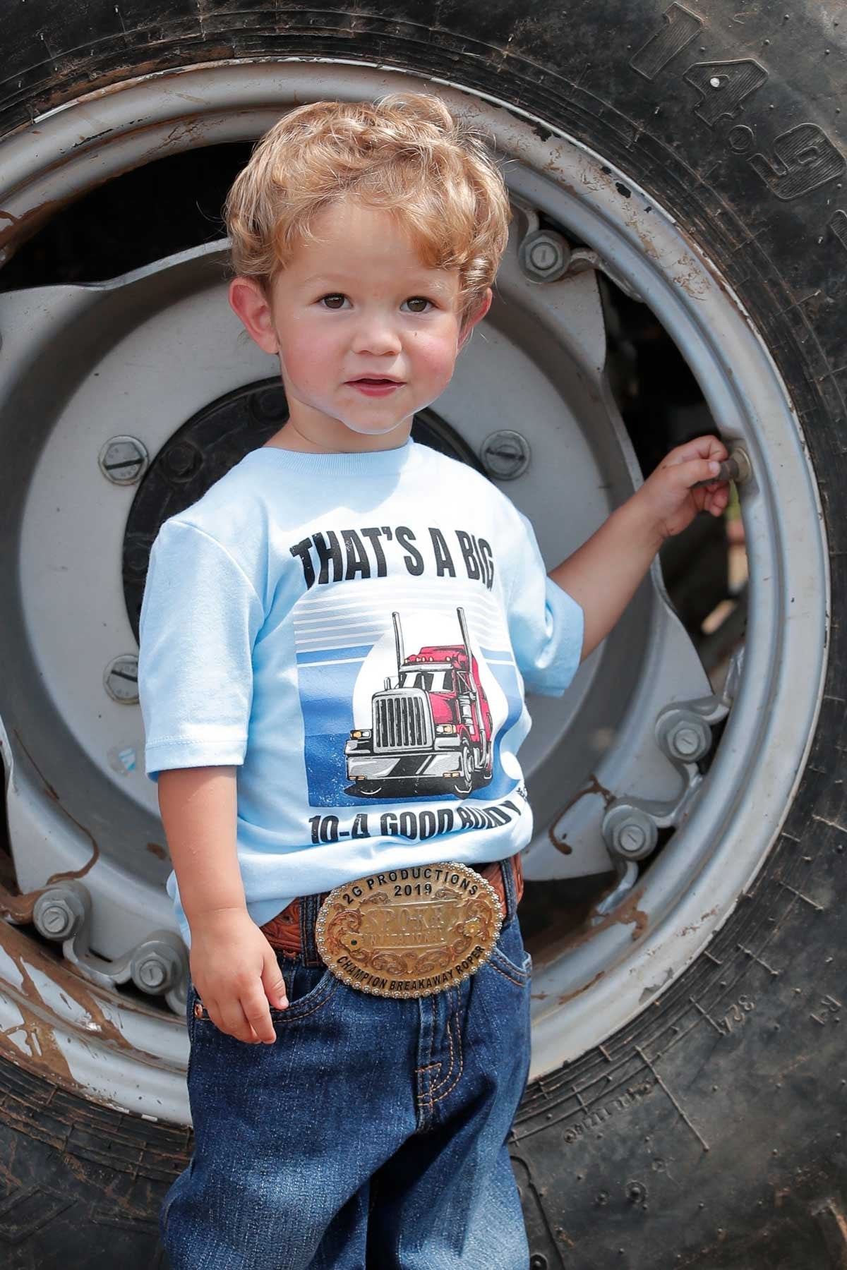 Cinch Boy's Toddler Light Blue Big 10-4 T-Shirt