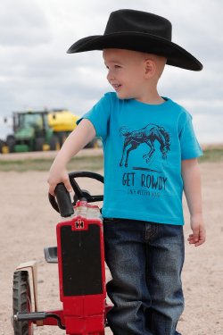 Cinch Boy's Infant Turquoise Get Rowdy T-Shirt