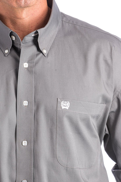 Cinch Men's Solid Gray Western Shirt