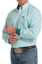 Load image into Gallery viewer, Cinch Men&#39;s Tencel White &amp; Green Pinstripe Western Shirt
