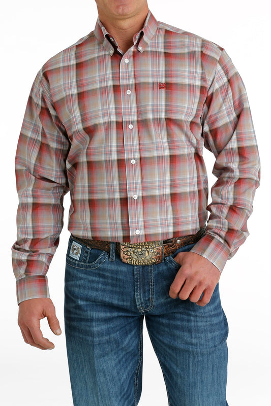 Cinch Men's Mulberry Plaid Western Shirt