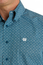 Load image into Gallery viewer, Cinch Men&#39;s Blue Geometric Print Western Shirt
