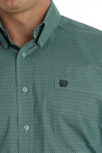 Cinch Men's Pine Green Tetrakis Geometric Western Shirt