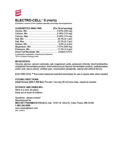 MVP Electro-Cell II Paste Equine Supplement