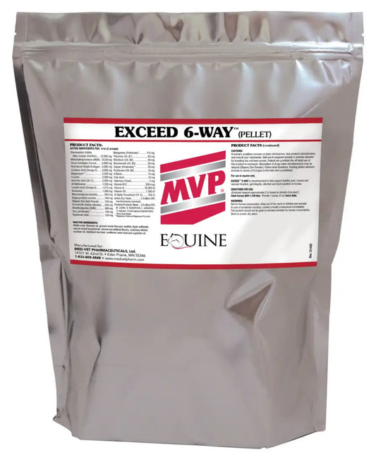 MVP Exceed 6-Way (Pellets) 8Ib (foil bag) - [32 days] Equine Supplement
