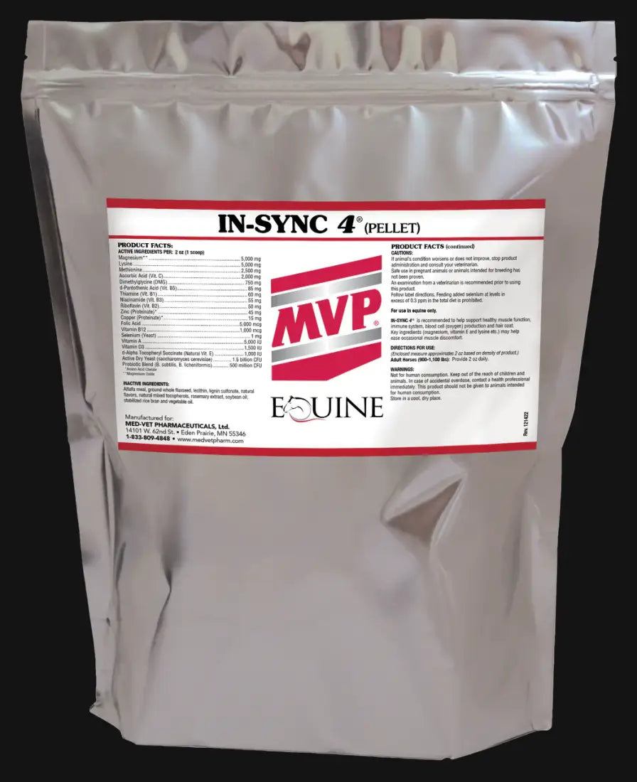MVP In-Sync 4 (Pellets) 4Ib (foil bag) - [32 days] Equine Supplement