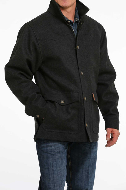 Cinch Men's Black Wooly Ranch Coat