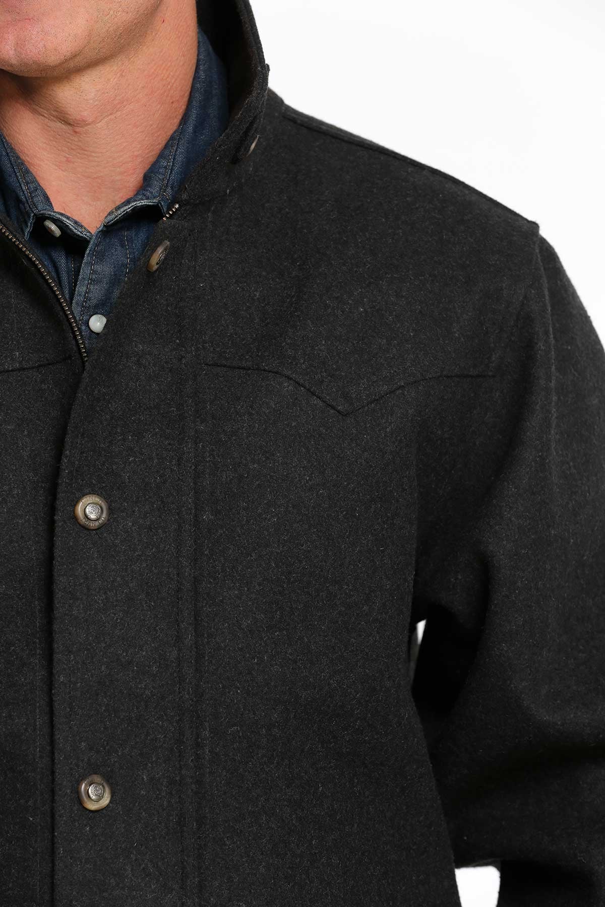 Cinch Men's Black Wooly Ranch Coat