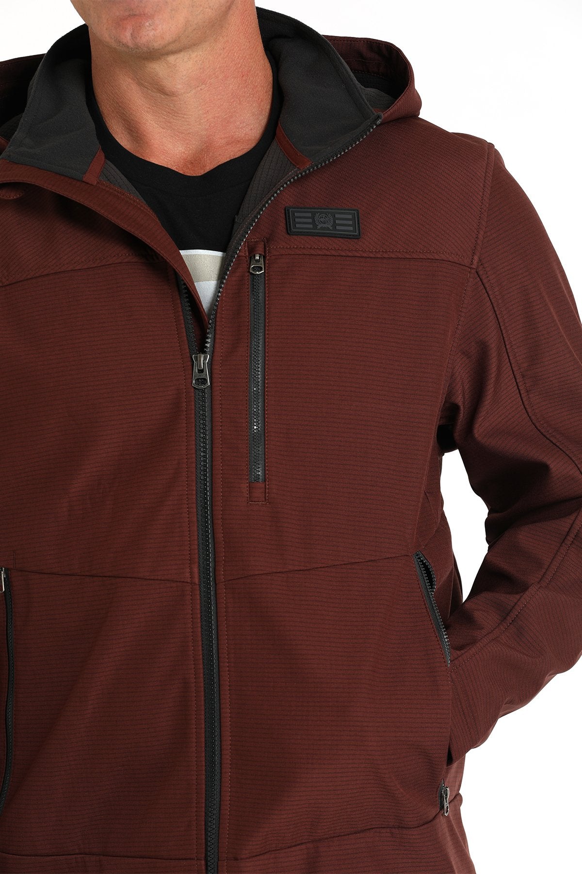 Cinch Men's Softshell Full Zip Bonded Hoodie