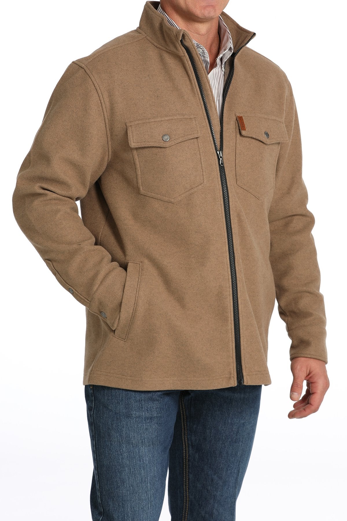 Cinch Men's Brushed Knit Shirt Jacket