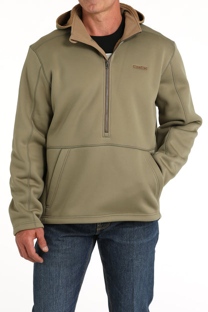 Cinch Men's Olive Patriarch ½ Zip Hoodie