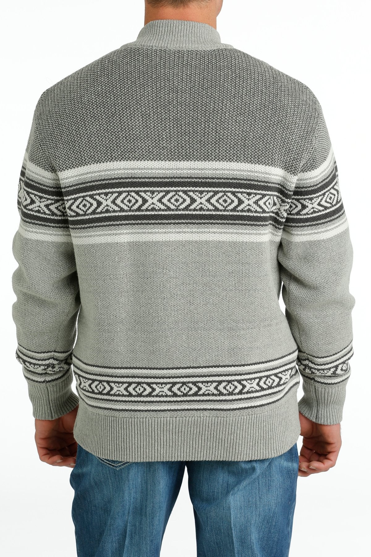 Cinch Men's Southwestern Quarter Zip Sweater