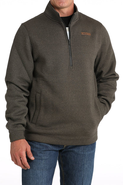 Cinch Men's Mud Brown ¼ Zip Pullover