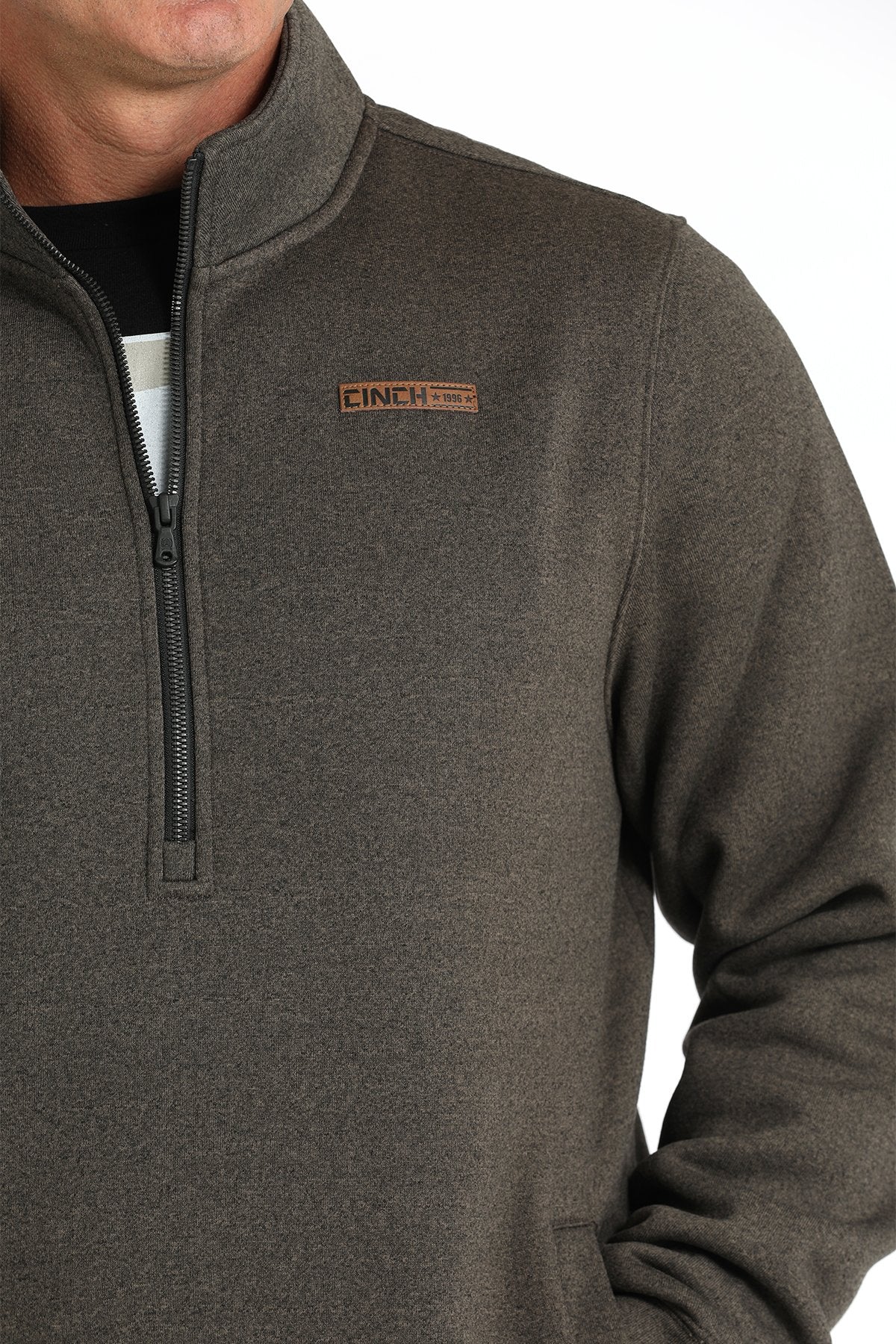 Cinch Men's Mud Brown ¼ Zip Pullover