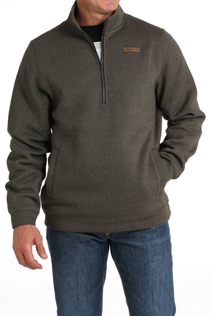 Cinch Men's Mud Brown ¼ Zip Pullover