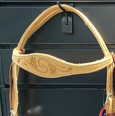 HR Doubled & Stitched Scalloped Browband Headstall with Quick Change Ends