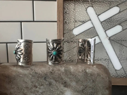 Navajo SS Kingman Turquoise Hair Pin Desert Jewelry