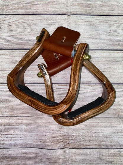 Nettles Stirrups ’The Barrel Racer’ - Petite 2’’ 2’’ / Rustic Wrangler / None Stirrups