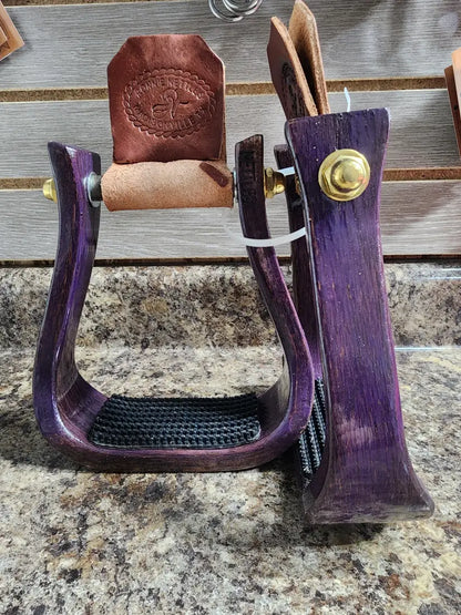Nettles Stirrups ’The Barrel Racer’ - Regular 2’’ 2’’ / Distressed Purple / None Stirrups