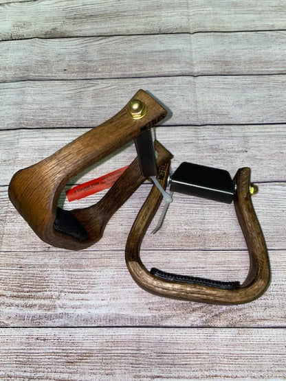 Nettles Stirrups ’The Barrel Racer’ - Regular 2’’ 2’’ / Stain / Leveler Stirrups