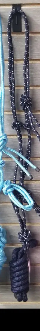 Oxbow Nylon Rope Halter with Lead Navy Halter