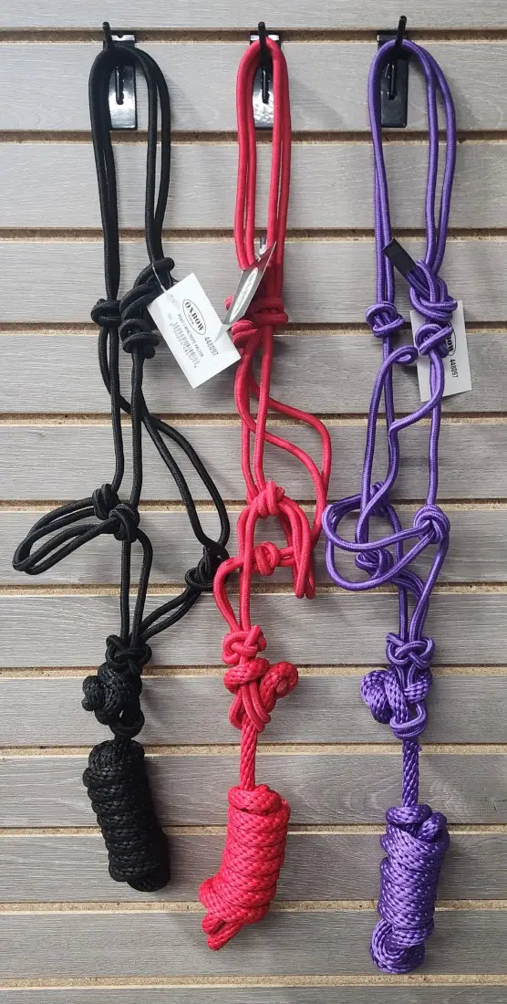 Oxbow Nylon Rope Halter with Lead - Pony/Mini Black Halter