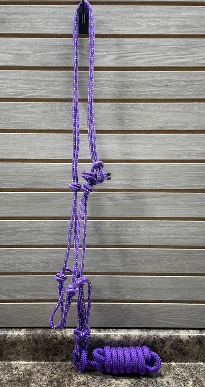 Oxbow Nylon Rope Halter with Lead Purple Halter