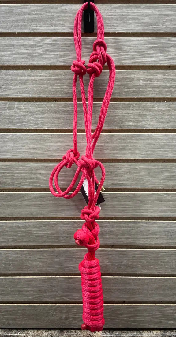 Oxbow Nylon Rope Halter with Lead - Yearling Red Halter