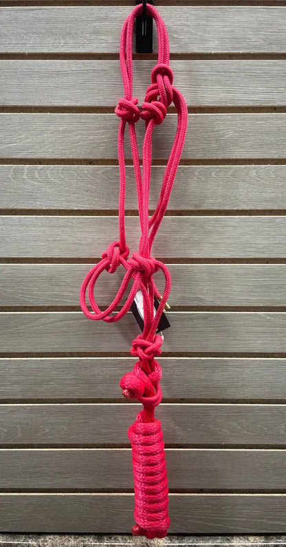 Oxbow Nylon Rope Halter with Lead - Yearling Red Halter