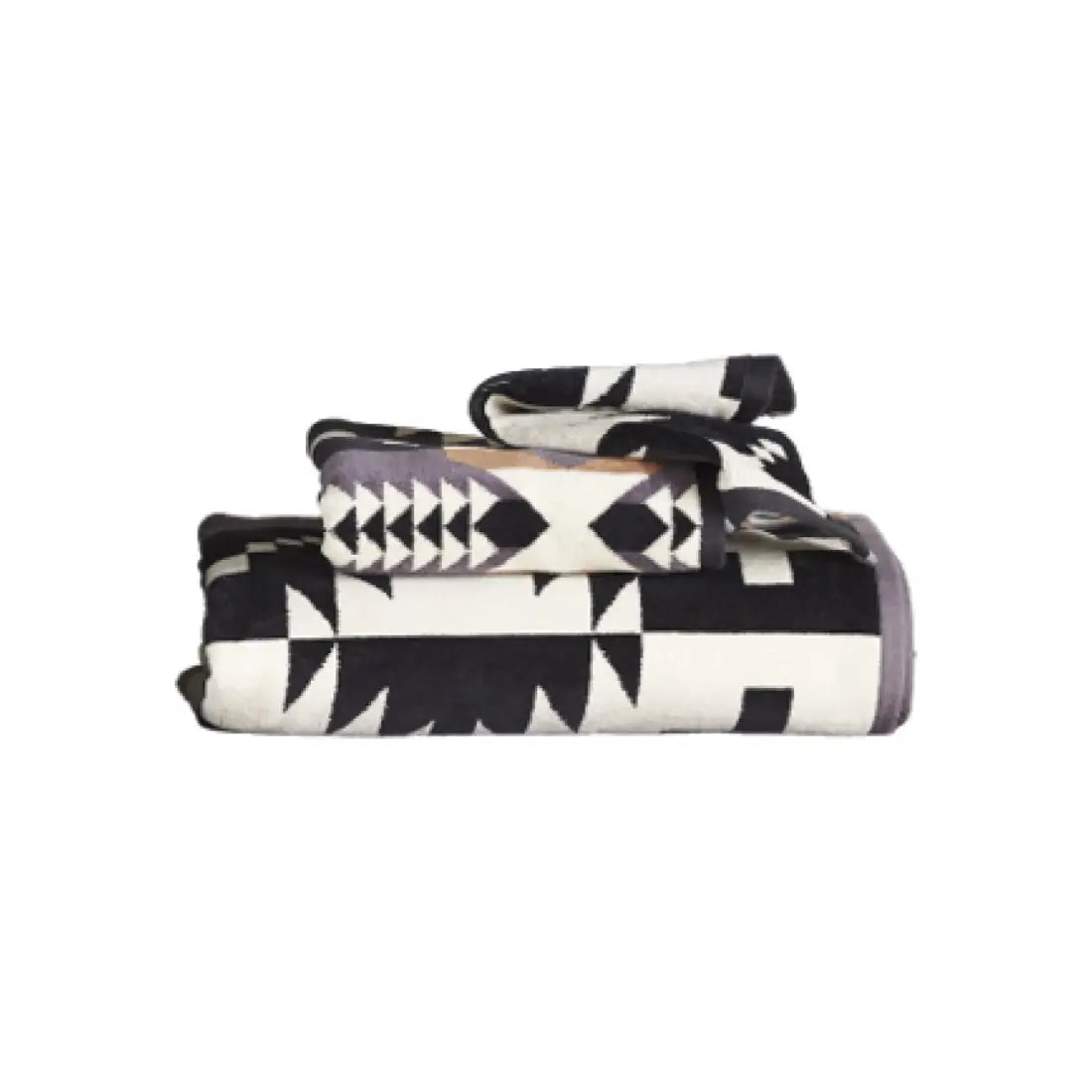 Pendleton 3 Piece Cotton Towel Sets Spider Rock Black/White Towels